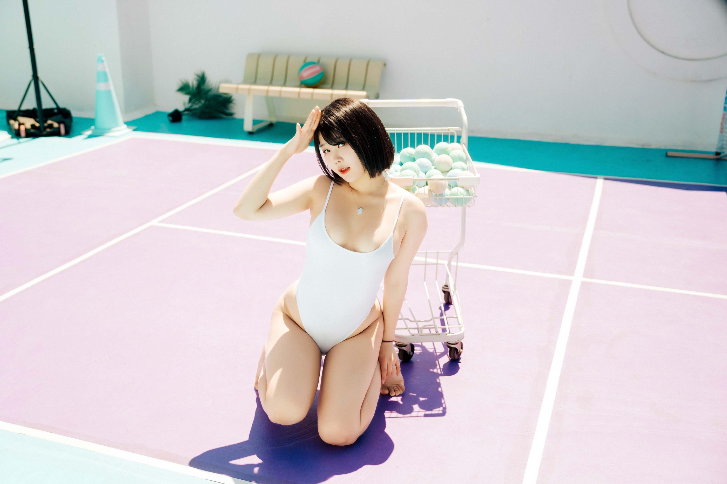 图片[1]-Zia – NO.137 (지아) [Loozy] Zia – Racket girl [80P]-XikXak